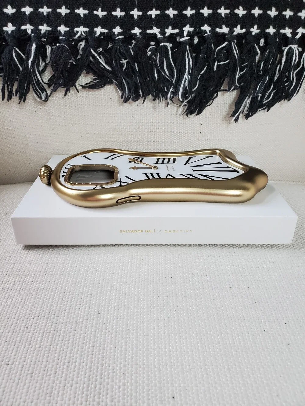 Casetify Salvador Dalí Melting Clock iPhone Case Gold & White
